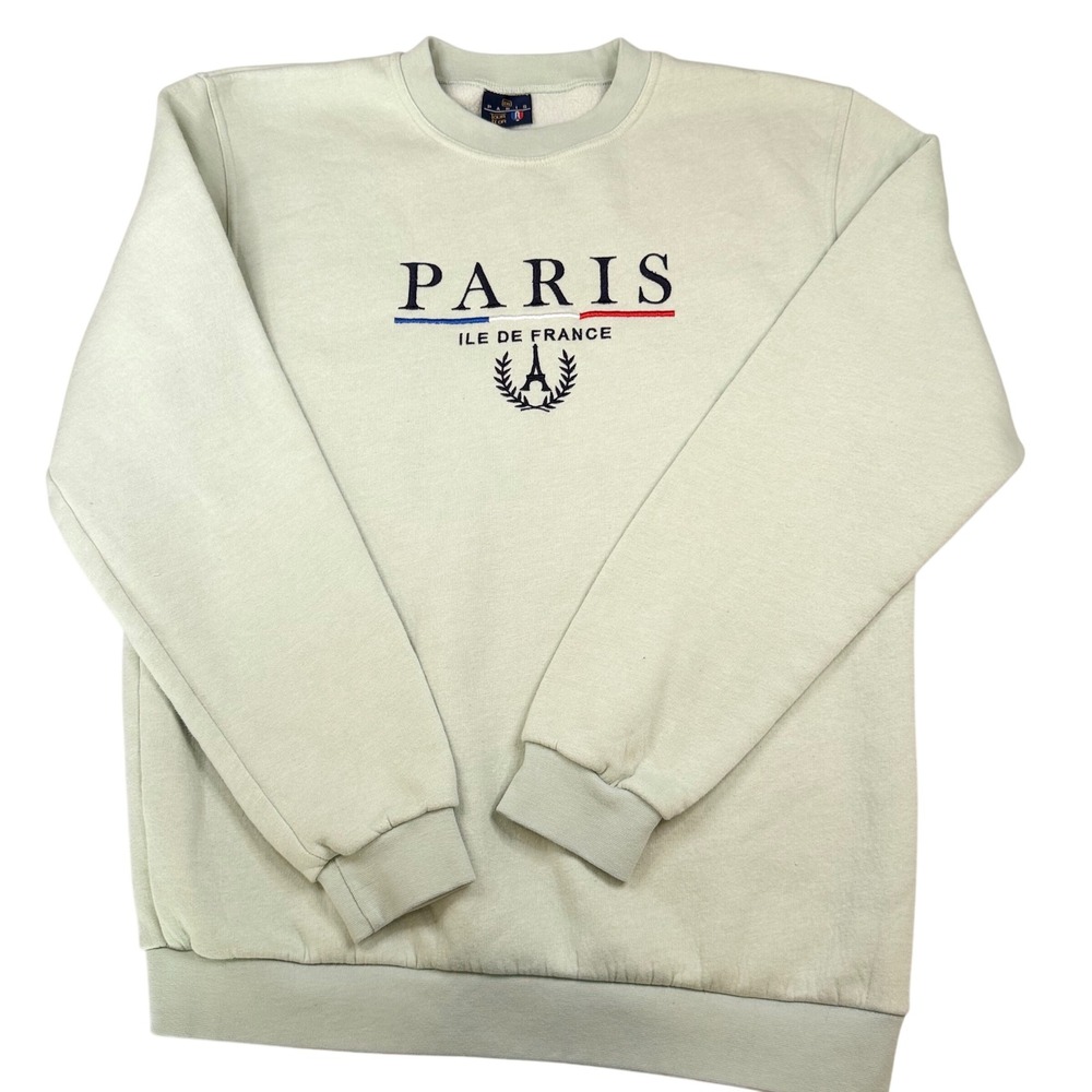Tour D'Or Paris Ile De France Sweatshirt XXL Mint Green Embroidered Portugal